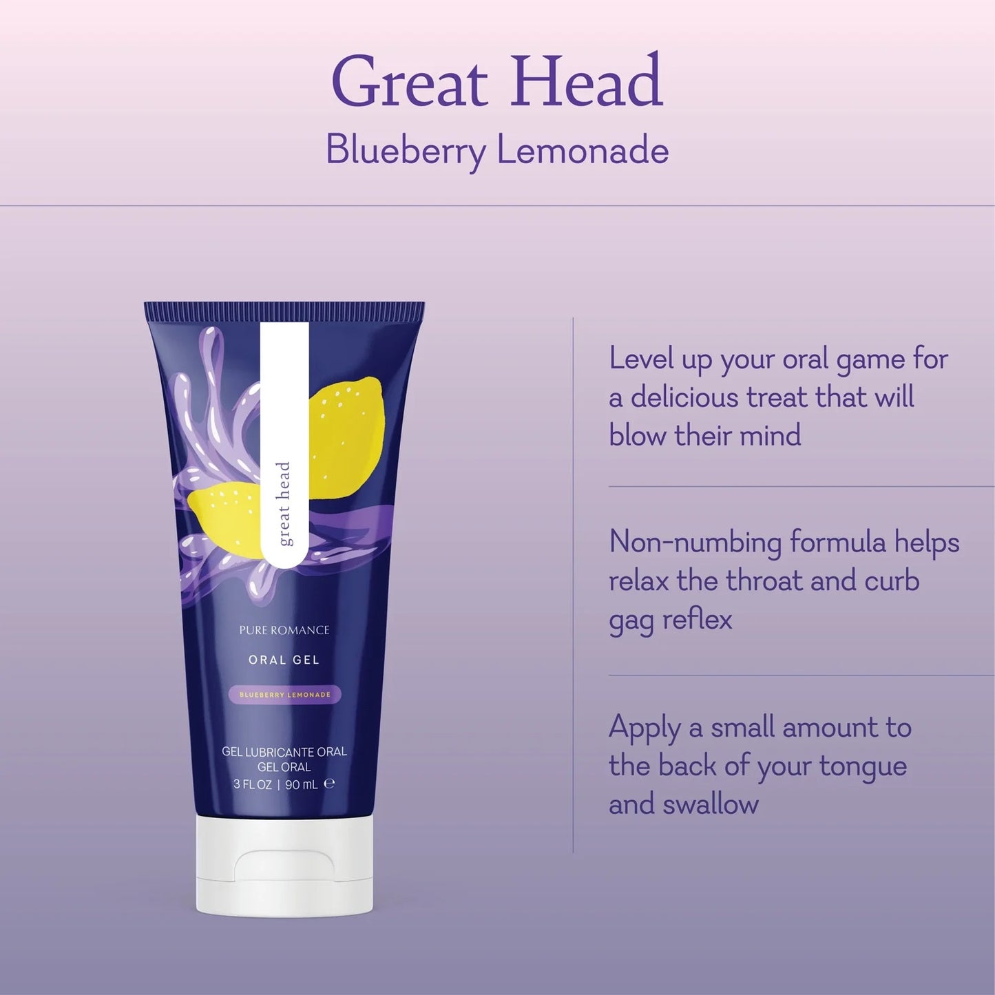 Great Head Oral Gel - Blueberry Lemonade